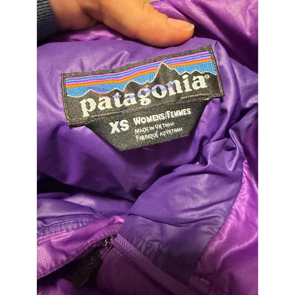 Patagonia Nano Puff Pullover Half Zip‎ Quilted Jacket XS Purple Fleece Lined - Picture 4 of 9